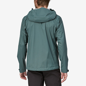 Chaqueta de lluvia de lona ligera de alta calidad para hombre, cortavientos impermeable con logotipo personalizado, con capucha, estilo elegante de calle para invierno - Product Image 2