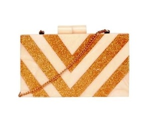 Pochette à main en résine faite à la main pour dames bleues meilleure pochette personnalisée en résine artisanale indienne pour femmes sacs fourre-tout promotionnels - Product Image 3