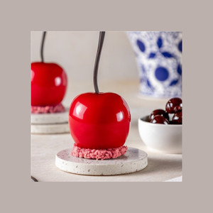 Moule en silicone FABBRI à 5 cavités pour glaces individuelles en forme de cerise pour desserts - Product Image 2