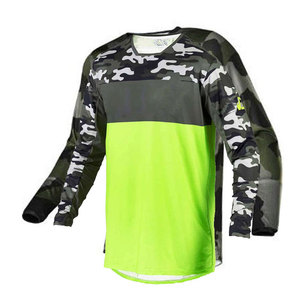 Maillot de motocross en tissu extensible performant, séchage rapide, contrôle de la transpiration, logo personnalisé imprimé - Product Image 1
