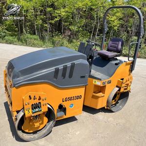 Mini-compacteur routier d'occasion Lonking LG5033DD, poids de travail 3 tonnes, compacteur vibrant à double tambour, marque chinoise originale, petit compacteur - Product Image 5