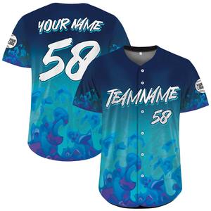 Camisetas de béisbol sublimadas al por mayor, estampado completo vibrante, unisex, apto para hombres y mujeres - Product Image 3