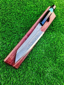 Cuchillo Santoku bellamente diseñado, disfraz de cuchillos de cocina de acero al carbono, mango de resina, regalo DIY para padres Chefs, personalización OEM - Product Image 2