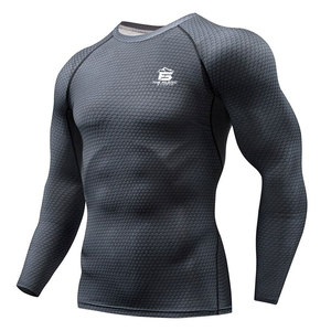 Camiseta Deportiva de Compresión para Hombre, Manga Larga, Protección UV, para Deportes Activos y Entrenamiento en Gimnasio - Product Image 1
