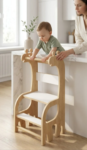 Wooden <b>Learning</b> <b>Tower</b> for Toddlers <b>Montessori</b> Helper Stool Safe MDF Toddler Kitchen <b>Tower</b> - Product Image 4