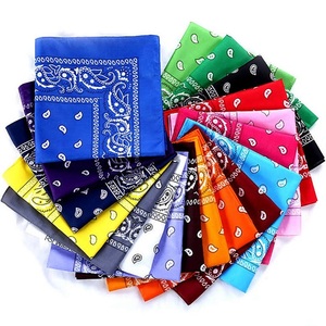 Foulard bandana foulards carrés personnaliser Logo imprimé produit pas cher meilleur haute qualité coton Polyester chapeaux cheveux Bandana - Product Image 1