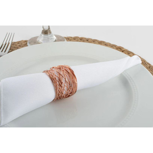 Porte-mouchoirs en métal design élégant maille argentée ronds de serviette faits à la main lot de 4 ronds de serviette de table accessoires de serviette - Product Image 4
