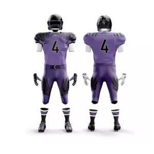 Conjunto de uniforme de fútbol americano para hombre personalizado, ropa deportiva transpirable de dos tonos con manga corta, impresión personalizada - Product Image 6