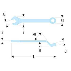 ประแจปากตายแบบออฟเซ็ต Facom เมตริก - Product Image 2