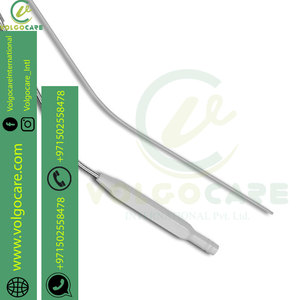 2024 Frazier Canule d'aspiration et tube d'aspiration mastoïdien coudé 7 pouces 18cm Pointe d'aspiration pour ENT Neuro General Gynae - Product Image 6
