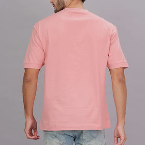 Camisetas desgastadas de gran peso para hombres, camisa de manga corta con hombros descubiertos, Color sólido, 270gsm - Product Image 5