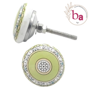 Boutons et poignées en céramique rustiques modernes en laiton et zinc pour la cuisine, la chambre, la salle de bain et les meubles de garde-robe. - Product Image 1