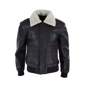 Dernière Tendance Hiver : Blouson Bomber en Cuir Col Montant avec Logo Personnalisé, Style Urbain, Collection 2026 - Product Image 5