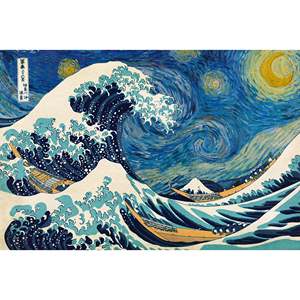Modern Style Starry Wave <b>Poster</b> Made of High Quality Paper for Wall Decor - Product Image 1
