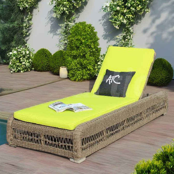Single Sun Lounger High Quality Adjustable Outdoor