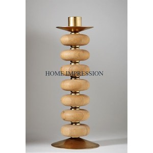 Laiton pur plaqué or Antique Mini bougeoirs en forme de feuille mariage cadeaux bougeoirs pour vente en gros décor de Table à la maison - Product Image 4