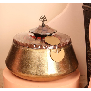 Bol en métal martelé noir fait à la main présentoir à chocolat mariages fêtes d'anniversaire bol de service décoratif pour bonbons bonbons - Product Image 2