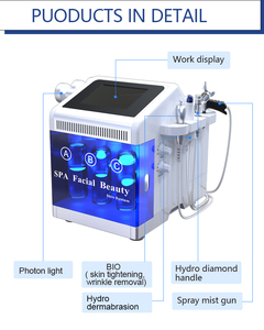 Appareil facial multifonctionnel 7 en 1 à l'eau oxygénée, rajeunissement de la peau, nettoyage du visage, resserrement de la peau, équipement de microdermabrasion - Product Image 2