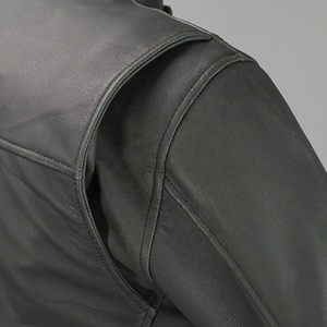 Chaqueta de cuero informal de alta calidad para hombre, chaquetas de cuero de ciclo de motor de invierno para hombre, venta al por mayor, nuevas chaquetas de cuero de moda - Product Image 4