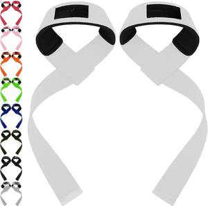 Sangles de musculation en cuir suédé personnalisées avec logo pour la musculation - Product Image 1