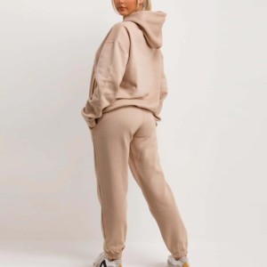 Custom Plus Size Women's Cotton Hoodies Tracksuits Casual Spring <b>Gym</b> Apparel Set Solid Fleece Eco-Friendly Winter Jogging Sweat - Product Image 5
