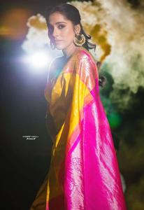 ÚLTIMO DISEÑADOR RICH PALLU Y JACQUARD TRABAJO SAREE - Product Image 3