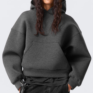 Sweat-shirts pour femmes de haute qualité en gros avec logo personnalisé imprimé, sweat-shirts oversize pour femmes de couleur unie, sweat-shirts respirants et écologiques 2026 - Product Image 3