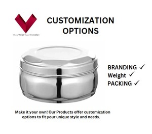 20 cm acier inoxydable Dabba maison cuisine cerise en forme hermétique stockage Puri collations gâteau activités de plein air produit de qualité alimentaire - Product Image 3