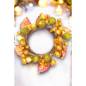 Porte-bougie Annaflower, couronne, décoration de table artisanale de luxe, 13 cm - Product Image 4