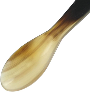 Cuchara personalizable ecológica de búfalo natural/cuerno de buey, cubiertos indios hechos a mano para cocina y uso de café para obsequios - Product Image 4