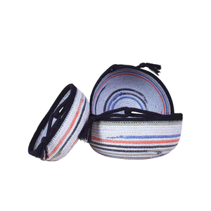 100% Natural Jute Cotton GRS Yarn Stylish Multi-Color Mini Storage <b>Basket</b> with Handle Woven <b>Sewing</b> <b>Basket</b> for Decorative Purpose - Product Image 1