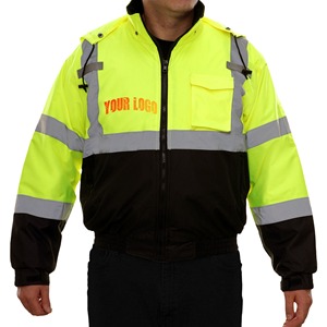 Vêtements de travail d'hiver haute visibilité sur mesure veste de construction et de sécurité coupe-vent réfléchissant veste haute visibilité avec plusieurs poches - Product Image 5