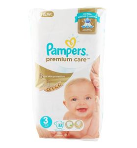 Pañales higiénicos Pampers Premium Care con núcleo de alta absorción, tacto suave de algodón, protección para bebés recién nacidos, en paquete grande. - Product Image 5