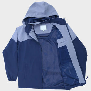 Logo personnalisé d'usine OEM Veste coupe-vent imperméable à capuche fixe en polyester 100% pour hommes - Product Image 6