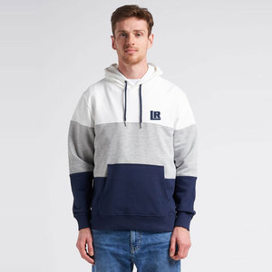 Sudadera con capucha deportiva de invierno a la moda atlética personalizada para hombre, Jersey de algodón, sudadera gruesa de lana de Color sólido, técnica teñida lisa - Product Image 2