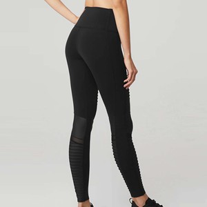 Best Selling Solid Customize Gym <b>Leggings</b> <b>Butt</b> <b>Lifting</b> High Waist Sweat-Wicking Yoga Pants Spandex/Nylon Female Elastic Waist - Product Image 4