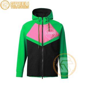 Sudadera con Capucha Personalizada de Algodón y Felpa Alpha Kappa, con Logotipo Bordado en la Parte Delantera, Ropa Griega para Mujeres, Otoño-Invierno, Alta Calidad - Product Image 2