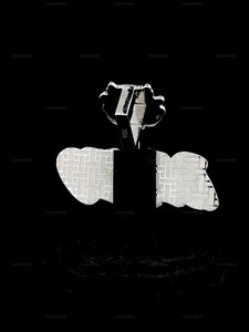 Pendentif en argent sterling 925 avec diamant moissanite VVS personnalisé en forme de lettre Kitty, style goutte d'eau, haute brillance, pour homme et femme - Product Image 4