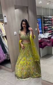 Đầm Lehenga <span class=keywords><strong>Choli</strong></span> thêu truyền thống, sẵn sàng giao hàng, quyến rũ, trang phục cưới dành cho nữ - Product Image 4