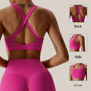Ensemble de yoga taille élastique personnalisé pour femmes grande taille motif solide Logo avant respirant séchage rapide vêtements de fitness de haute qualité - Product Image 3
