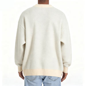 Custom Make OEM & ODM <b>Men</b> Sweaters Jacquard Cartoon Pullover Knitwear Fashion Knit Sweater Crew Neck Cotton <b>Black</b> Custom Sweater - Product Image 3