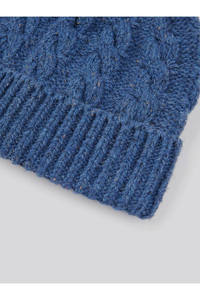 New Arrival Knit Cable Pattern Warm Adjustable Blue & <b>Navy</b> Beanies <b>Caps</b> For <b>Men</b> & Women Stretchable Athletic Beanies <b>Caps</b> - Product Image 3