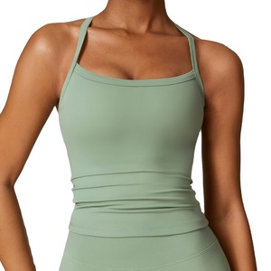 Top de Yoga para mujer más vendido, logotipo personalizado de alta calidad, gimnasio, deporte, Yoga, ropa de entrenamiento, cómodo, sin costuras, de talla grande, Fitness - Product Image 2