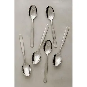 Stainless steel flatware dinner spoon with PP handle Metal Spoon Gold Serving Set Flatware For wedding server