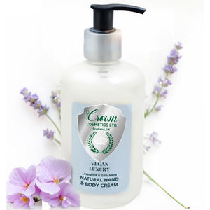 Crema vegana di lusso 300ml mani e corpo con burro di karité olio di mandorle e olio d'oliva per idratare la pelle - Product Image 1