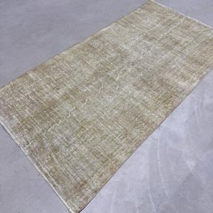 พรมตุรกีขนาด 3.7x6.8 ฟุต สีน้ำตาลลายแอ็บสแตรคสไตล์วินเทจ - Product Image 2