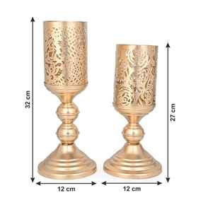 Candelabro y Soporte Decorativo de Metal Chapado en Oro Hecho a Mano, Logotipo Personalizado Navideño, Decoración de Alta Calidad para el Hogar y Bodas - Product Image 2