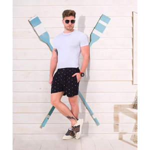 Vêtements pour hommes 100% coton avec logo personnalisé imprimé à la mode ensemble de caleçons courts pour la salle de sport et l'entraînement - Product Image 2