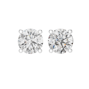 Pendientes de Diamantes Cultivados en Laboratorio de 4 Quilates, Claridad VVS-VS EF, Oro de 18 Quilates, 14 Quilates, 10 Quilates y Plata 925, Oro Rosa, Amarillo, Blanco - Product Image 1