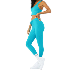 <b>Legging</b> with Customize Design Logos Light Blue Color Gym Fitness Yoga Pants Leggy For Women Workout Leggy - Product Image 5